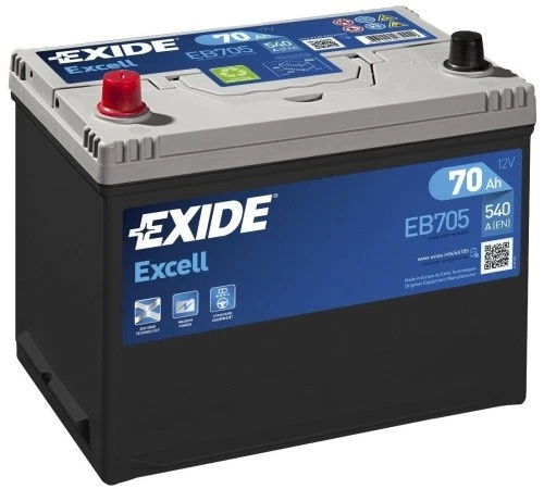 Batterie EXIDE EXCELL EB705 12V 70AH 540A 072 - Photo 1/1
