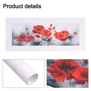 Single Red Canvas painting Rose Flower Picture Home Wall Decor Living room - Picture 1 of 12