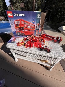 RETIRED Lego Creator London Bus Set 10258 Double Decker Bus W/box manual sticker