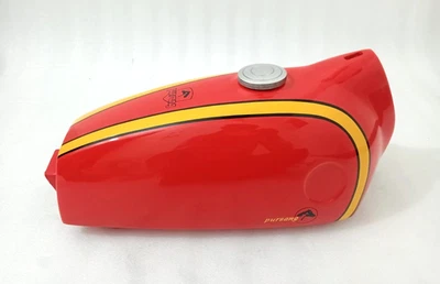 Bultaco Pursang Mk 7/8 aleación de aluminio pintado rojo combustible gasolina tanque de gasolina + tapa Foto 1 de 4