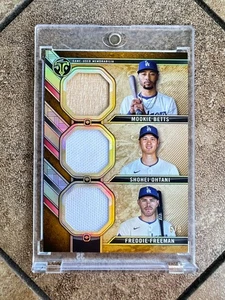 Betts Ohtani Freeman 2024 Topps Triple Threads Triple Game Used Relic /9 - Picture 1 of 2