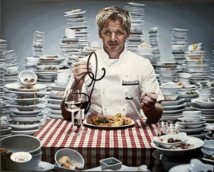 Gordon Ramsay Signed 8x10 Photo Hell's Kitchen Authentic Autograph JSA COA Chef - Picture 1 of 2