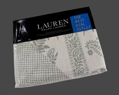 Juego de funda nórdica Ralph Lauren Full Queen 3 piezas algodón Wakefield verde caqui $385 Foto 1 de 4