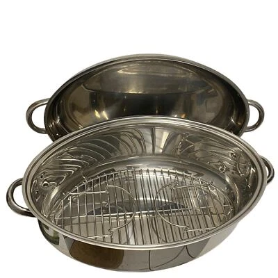 Precise Heat 12-Element T304 Stainless Steel Multi-Baker/ Roaster with Wire Rack - Image 1 of 4