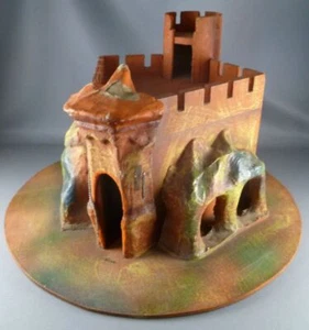Château Fort Bois Moyen Age Papier Maché Composition compatible Starlux Quiralu - Picture 1 of 8
