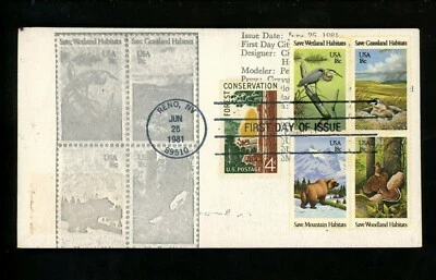 Ranto Cachet US FDC #1921-24 combo w/ 1122 Forest Conservation Animals 1981 - Image 1 of 2