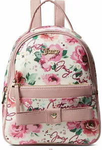 JUICY COUTURE PEEK A BOW BACKPACK BAG W/ REMOVABLE POUCH WOMEN PETAL CREAM - Picture 1 of 11