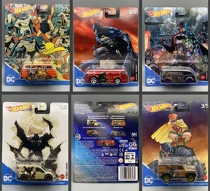 Hot Wheels Premium DC Comics New Batman Set Of 5 Haulin Gas, Land Rover, Mbx Van - Picture 1 of 6