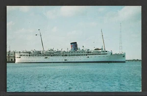 1958 Postcard - posted, S.S. Yarmouth at Nova Scotia, passenger cruise ship. - Picture 1 of 2