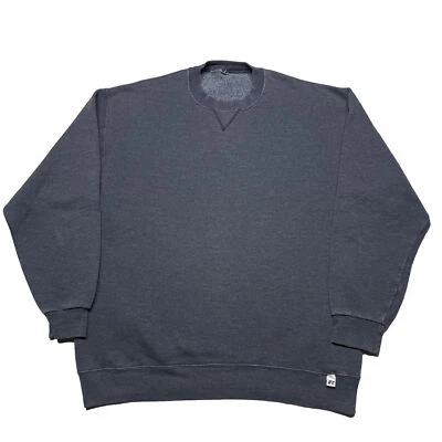 Sudadera Atlética Russell De Colección Para Hombres XL Gris Sólido Pullover Hipster Cuello Redondo Foto 1 de 4