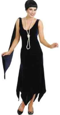 Sandy Speak Easy Speakeasy 20's Flapper Blue Fancy Dress Halloween Adult Costume - Image 1 of 2