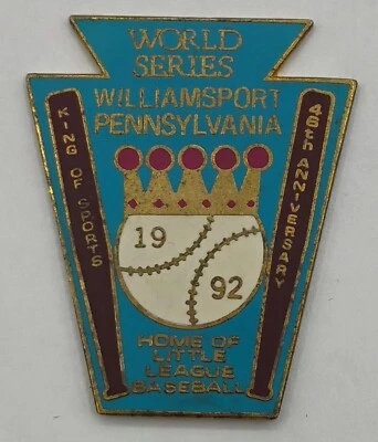 Prendedor Little League 1992 King of Sports World Series - Williamsport Pennsylvania Foto 1 de 4