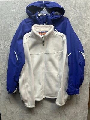 Vtg Nike ACG 3 in 1 Jacket Women's Large Storm Fit Blue Shell White Fleece. - Image 1 of 4