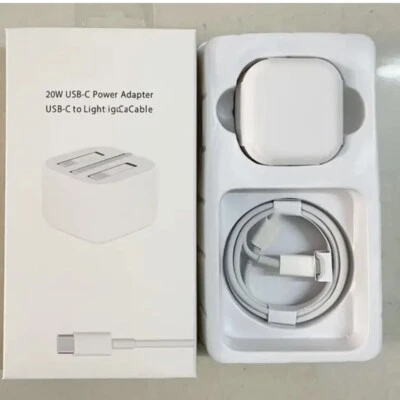 GENUINE 20W USB-C Fast 1M Charger Cable And Plug for Apple iPhone X 11 12 13 14 - Image 1 of 4