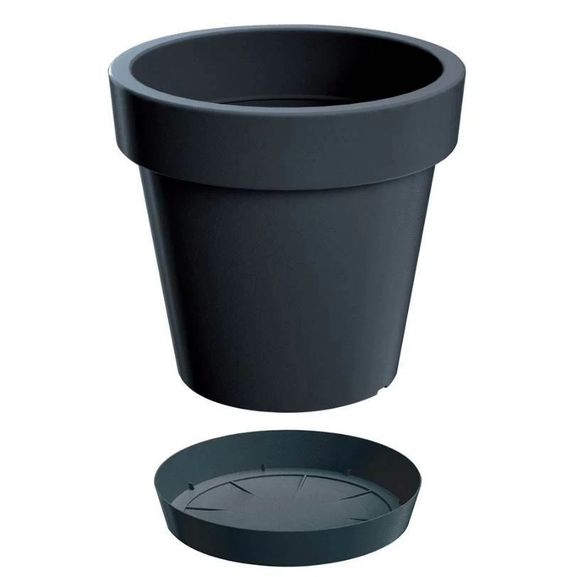 Blumentopf Blumenkübel mit Untersetzer Rund Pflanzkübel Übertopf Größen & Farben - Bild 1 von 1