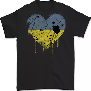 Love Ukraine Flag Ukrainian Day Football Mens T-Shirt 100% Cotton - Picture 1 of 2