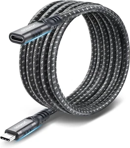 USB C Extension Cable 2M/6.6FT, 100W/5A Fast Charging Type C Male to Female PD 1 - Picture 1 of 12