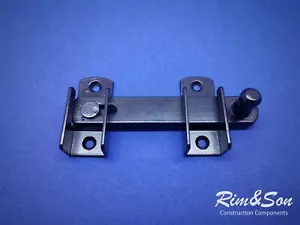 Black Slide Bolt Door Latch Lock For Cabinet, Drawer, Cupboard, Furniture - Picture 1 of 3