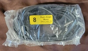 8 Stück TS 1/4 zu 1/4 Patchkabel 2 Fuß Mono rechter Winkel zu rechter Winkel - Bild 1 von 3