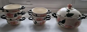 VILLEROY & BOCH - WILD ROSE - Ragout Terrine mit Deckel und 7 passenden Schalen - Bild 1 von 8