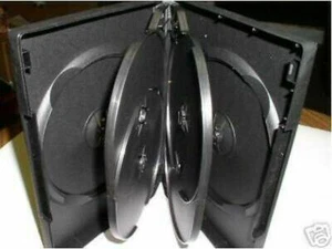 500 MULTI- 6  DVD CASES, BLACK -  PSD93 SALE - Picture 1 of 1
