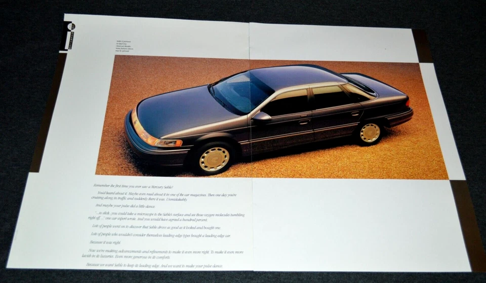 1992 水星 SABLE LS 原版大型经销商广告印刷广告 92 — 第 1/1 张图片