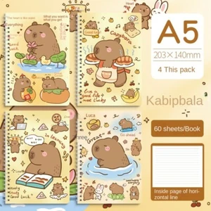 4pcs Coil Capybara Notebooks Memo Pads Student Stationery School Supplies - Picture 1 of 10