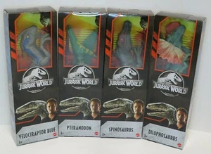 MUNDO JURÁSICO / PARQUE JURÁSICO - JUEGO DE DINOSAURIOS 4 PIEZAS 12" NUEVO EN CAJA - Imagen 1 de 5