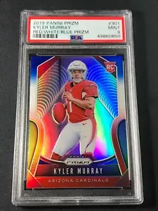KYLER MURRAY 2019 PANINI PRIZM #301 RED WHITE BLUE PARALLEL ROOKIE RC PSA 9 NFL - Picture 1 of 4