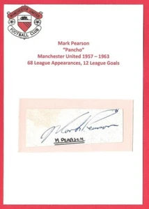 MARK PEARSON MANCHESTER UTD FC 1957-1963 EX FULHAM RARE ORIGINAL AUTOGRAPH - Picture 1 of 2