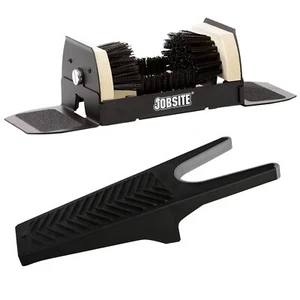 Jobsite Boot Scrubber with Boot Jack - Outdoor Shoe Scraper Cleaner Brush - Picture 1 of 6