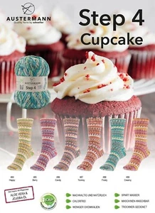 6×100g Austermann Step4 - Cupcake Sockenwolle,4-fach mit Jojobaöl und Aloe Vera - Bild 1 von 1