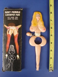 1970s Penis Gag Gift Novelty Female Catapult Fun Adult Shops Game W/Box - Picture 1 of 5