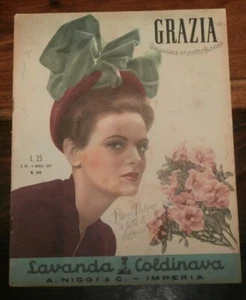 GRAZIA # 319 - Vintage Italian FASHION Magazine - 1947 - Schiaparelli - Imagen 1 de 8