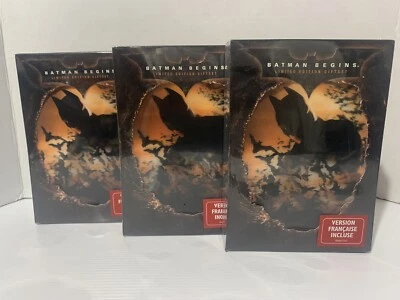 3 x BATMAN BEGINS LIMITED EDITION ENG & FRENCH DVD GIFT SET (2-Disc Sealed Set) - Image 1 of 4