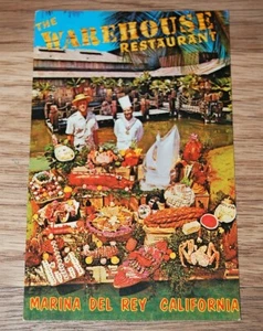 Vintage Chrome Postcard The Warehouse Restaurant in Marina Del Rey, CA Tiki Pop - Picture 1 of 2