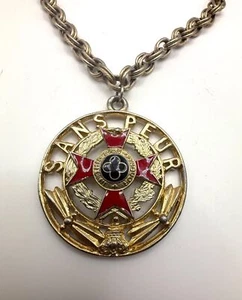 Collar medallón vintage Sans Peur con nuestro miedo - Imagen 1 de 10