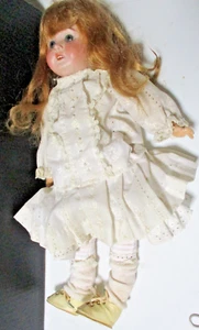 ANTIQUE GERMAN (?) 19" DOLL ~ ORIGINAL CLOTHES & SHOES (eo) - Picture 1 of 9