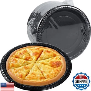 EKOSAVOR Reusable Plastic Plates, Reusable 10 Inch Black Dinner Plate Heavy D - Picture 1 of 5