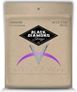 Black Diamond N600MB schwarz beschichtete Saiten für Akustikgitarre Stärke 13-56 - Bild 1 von 1