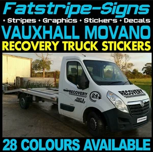 to fit VAUXHALL MOVANO RECOVERY TRUCK STICKERS GRAPHICS STRIPES 24 HOURS PICK UP - Picture 1 of 2
