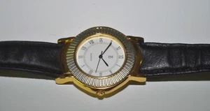 PS Paul Sebastian Men's 38mm White Dial Roman Numerals Dress Watch Black Leather - Picture 1 of 4