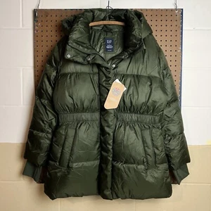 Old Navy Jacket Womens Large Green Hooded Parka Puffer Coat NWT MSRP 168 - Picture 1 of 13