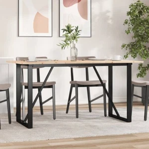 Esstisch O-Gestell 140x80x75 cm Massivholz Kiefer und Stahl - Bild 1 von 10