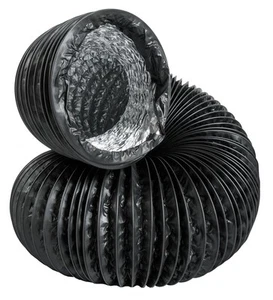 6" x 25' Black Lightproof Ducting W/ Clamps High Quality SAVE $$ W/ BAY HYDRO - Picture 1 of 7