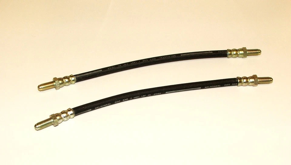 PAIR OF FRONT FLEXIBLE BRAKE HOSES LOTUS  ELAN + 2 & + 2S 130 1967 - 1975  - Изображение 1 из 1