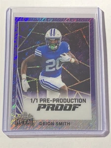 DEION SMITH 2024 Leaf Metal Collective Metal Shimmer PURPLE Proof 1/1 (U4) - Picture 1 of 2