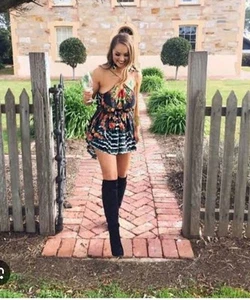 Camilla Lift The Veil Embellished Halter Playsuit Size 1 10 Small $4 EXPRESS - Picture 1 of 16