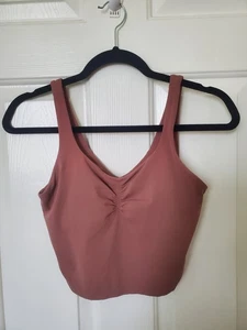 Lululemon Align Crop Tank Top Womens Size 4 Ruched On Chest Light Support - Picture 1 of 3