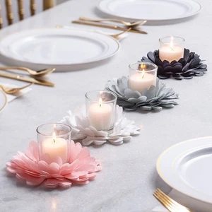 Bulk 48 pezzi Portacandele Tea Light e Votivo Carta Fazzoletto Fiori - Foto 1 di 3